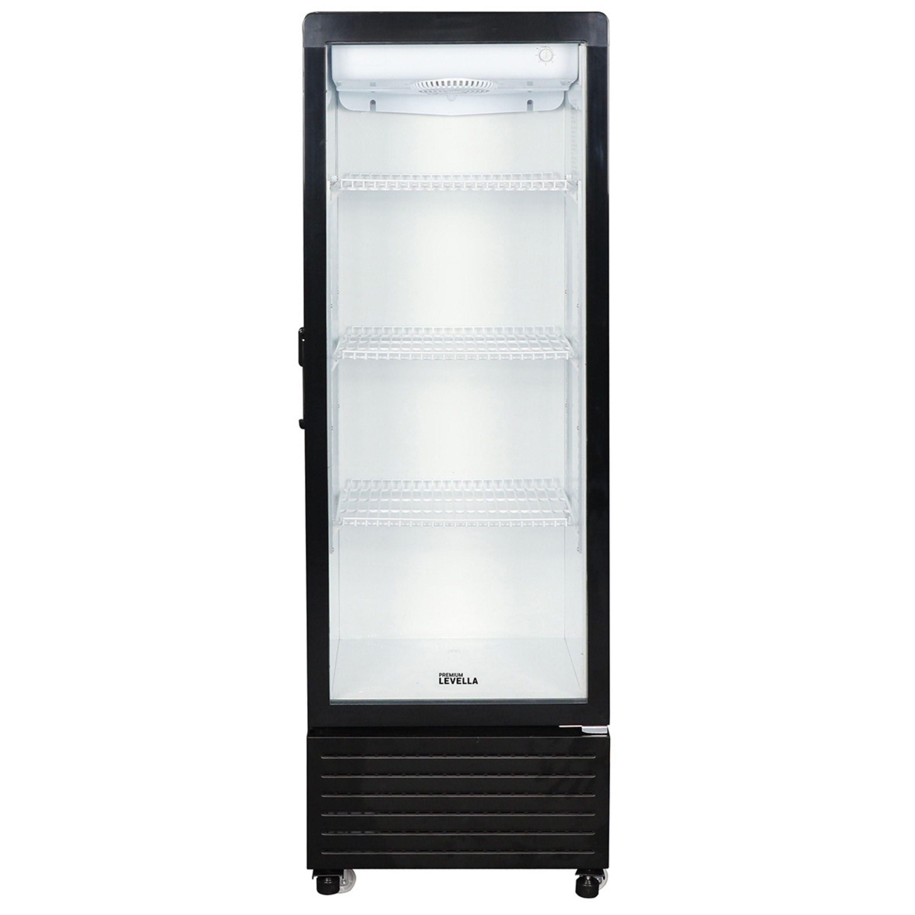 Premium Levella® 4.9 Cu. Ft. Single Glass Door Upright Display Refrigerator - Black | Residential/Commercial.