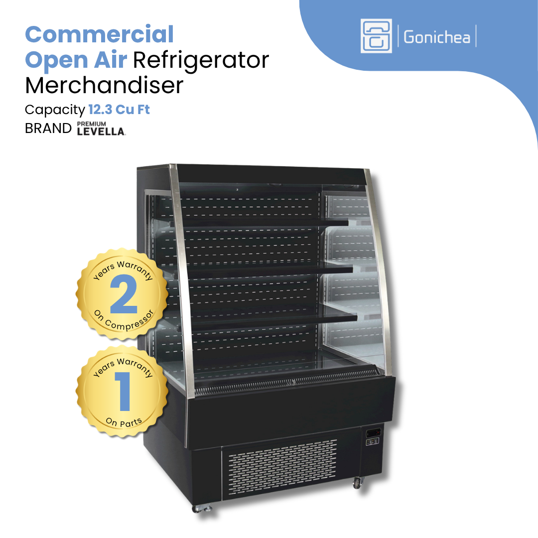 PREMIUM LEVELLA® 12.3 Cu. Ft. Commercial Open Air Refrigerator Merchandiser