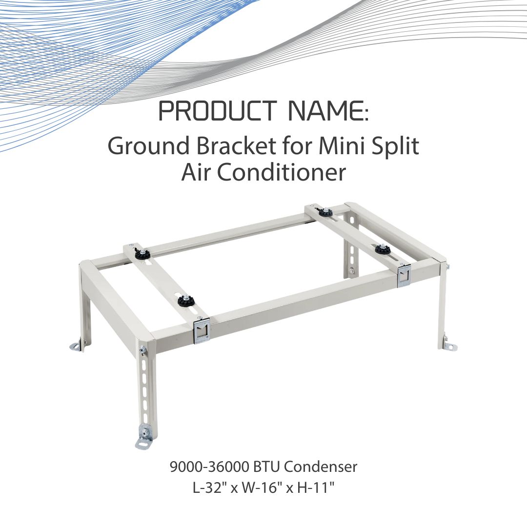 Soporte de montaje en pared y suelo para aire acondicionado minisplit, 9000-36000 Btu