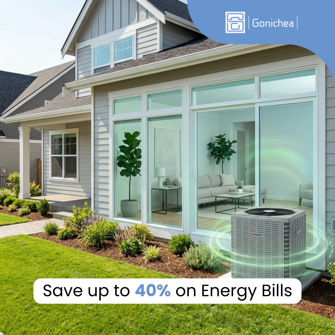 Everwell® 2.5 TON 14.3 SEER2 Ducted Central Split Air Conditioner Heat Pump System