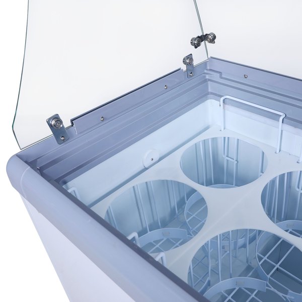 Premium Levella® 15.9 Cu. Ft. Glass Sneeze Guard Showcase Freezer