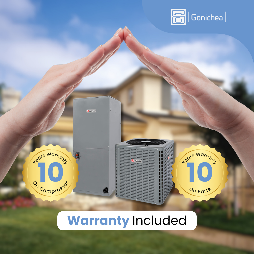 Everwell® 2.5 TON 14.3 SEER2 Ducted Central Split Air Conditioner Heat Pump System
