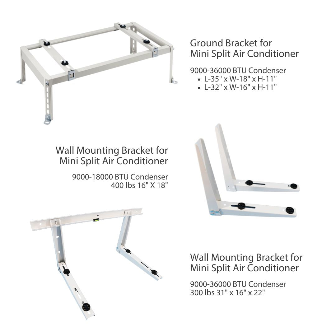 Wall and Ground Mounting Bracket for Mini Split Air Conditioner, 9000-