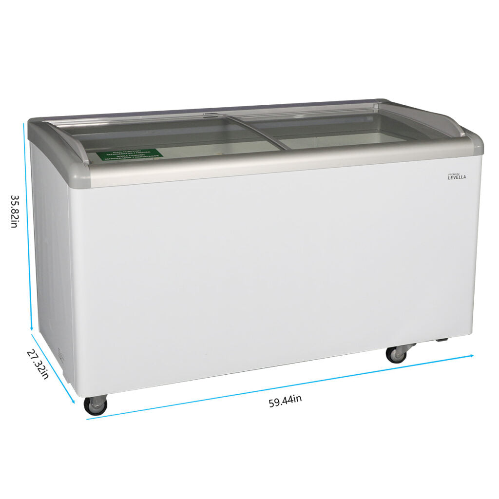 Congelador de exhibición para helados Premium Levella® de 12.4 pies cúbicos