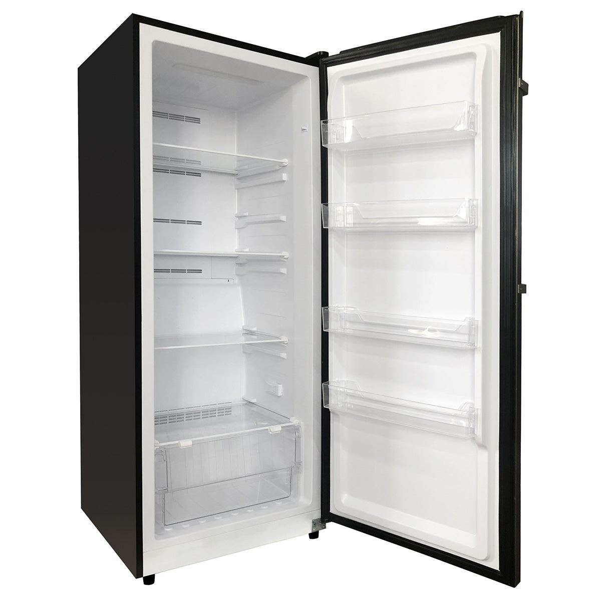 Congelador vertical premium sin escarcha de 13,8 pies cúbicos en color blanco con control digital LED