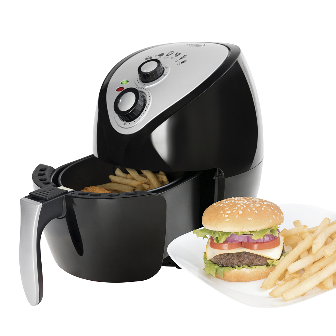 Premium - 1400W 2.8 QT 2.6 L Air Fryer Cooking Presets Temperature Control Timer