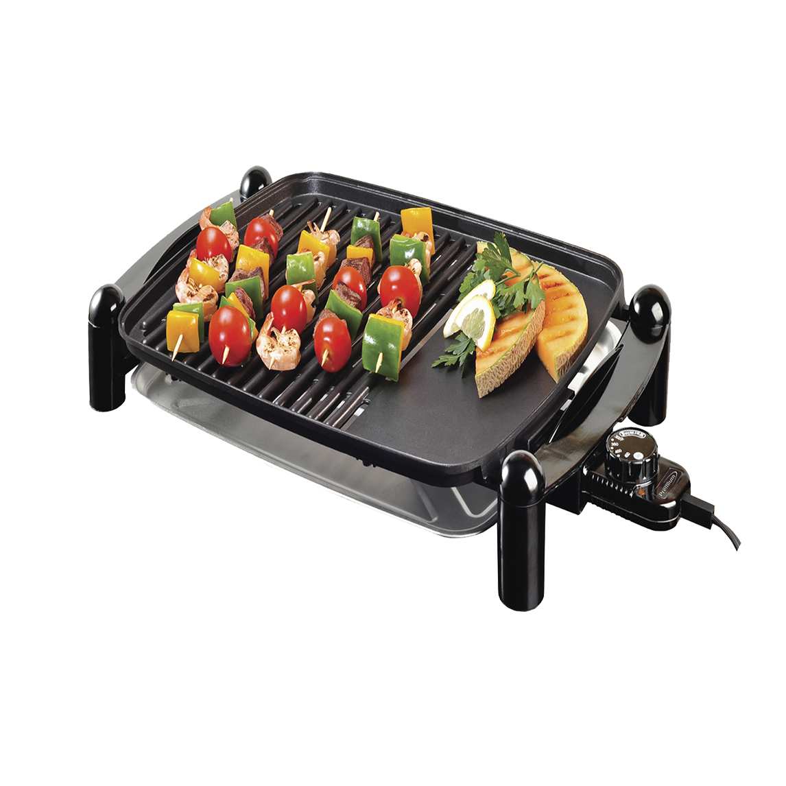 Premium - Parrilla eléctrica para interiores y exteriores, portátil, sin humo, antiadherente, para cocinar barbacoa