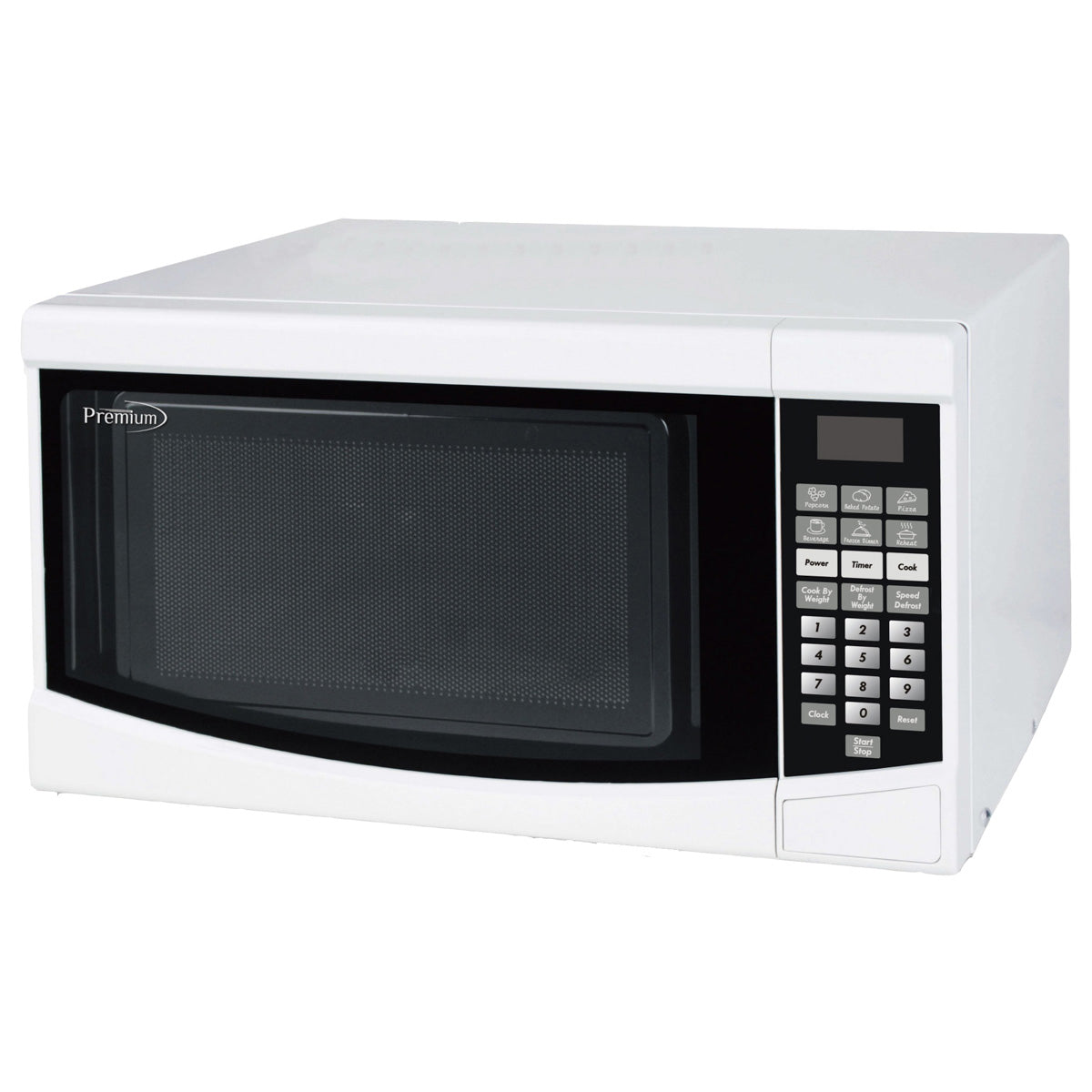 Premium Levella® 0.7 Watt White Countertop Microwave Oven