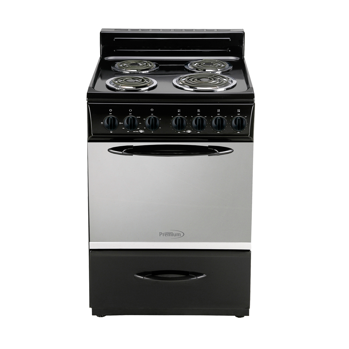 Premium 24"- 4 Burners Portable Electric Range. Stove. Glass Door Mirror.