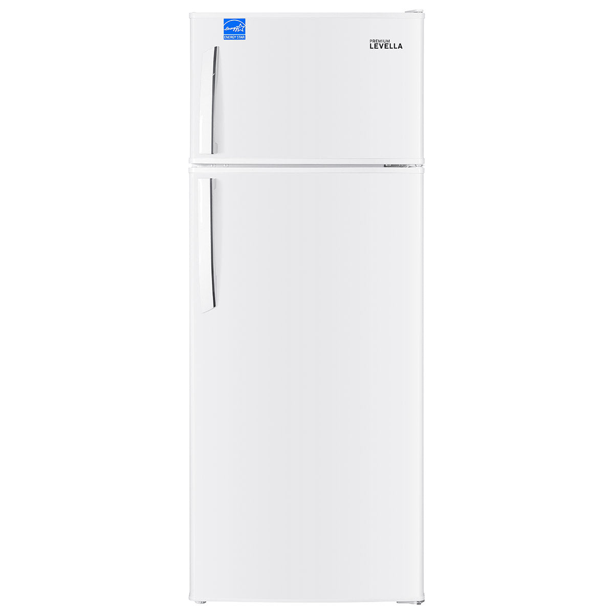 Refrigerador compacto con congelador superior de 7,4 pies cúbicos Premium Levella®.