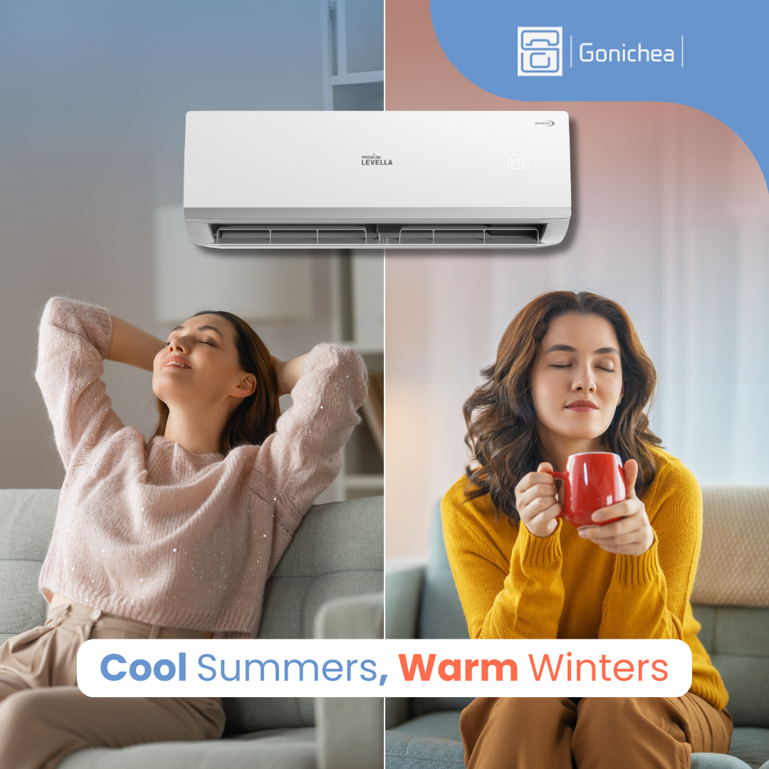 Sistema completo de aire acondicionado con bomba de calor Inverter mini-split sin ductos Premium Levella® de 9,000 BTU y 21.7 SEER2, 230 V. Incluye WIFI.