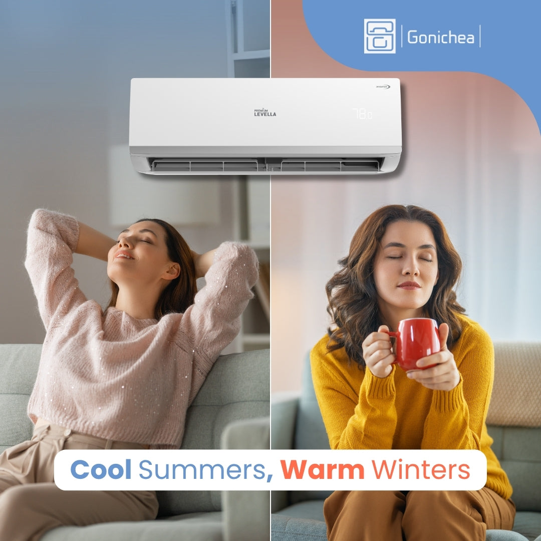 Sistema completo de aire acondicionado con bomba de calor Inverter mini-split sin ductos Premium Levella® de 18,000 BTU y 17 SEER2 de 230 V.