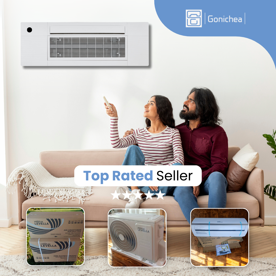 Sistema completo de aire acondicionado con bomba de calor Inverter mini-split sin ductos Premium Levella® de 9,000 BTU y 21.7 SEER2, 230 V. Incluye WIFI.