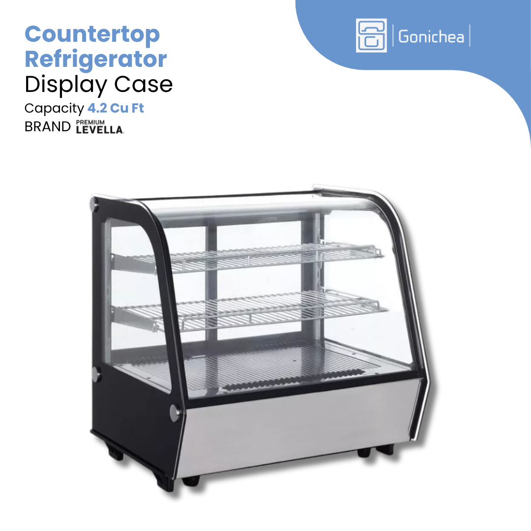 PREMIUM LEVELLA® 4.2 ft³ Countertop Refrigerator Display Case