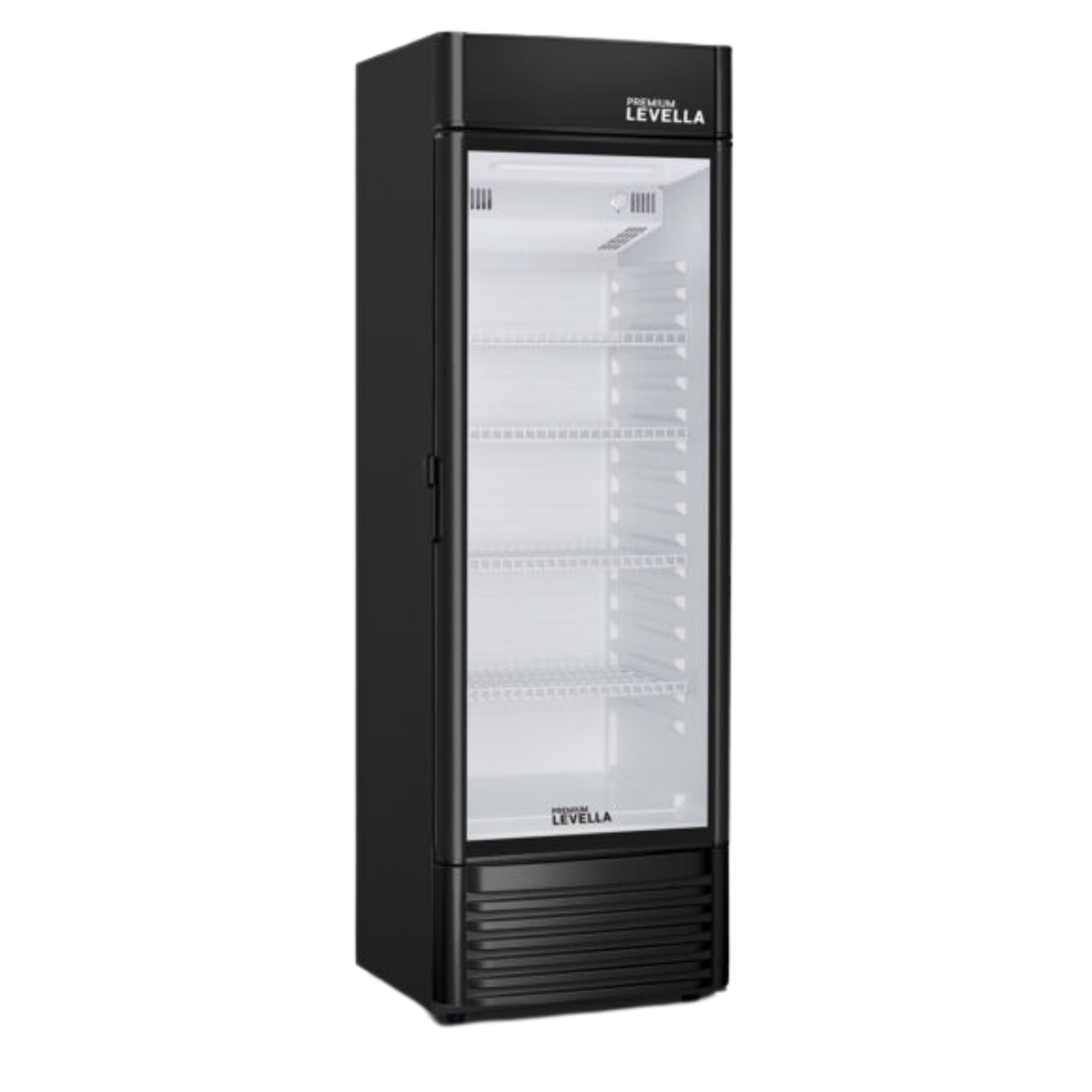 Premium Levella®  12.5 Cu. Ft. Single Glass Door Upright Display Cooler. Merchandiser Refrigerator