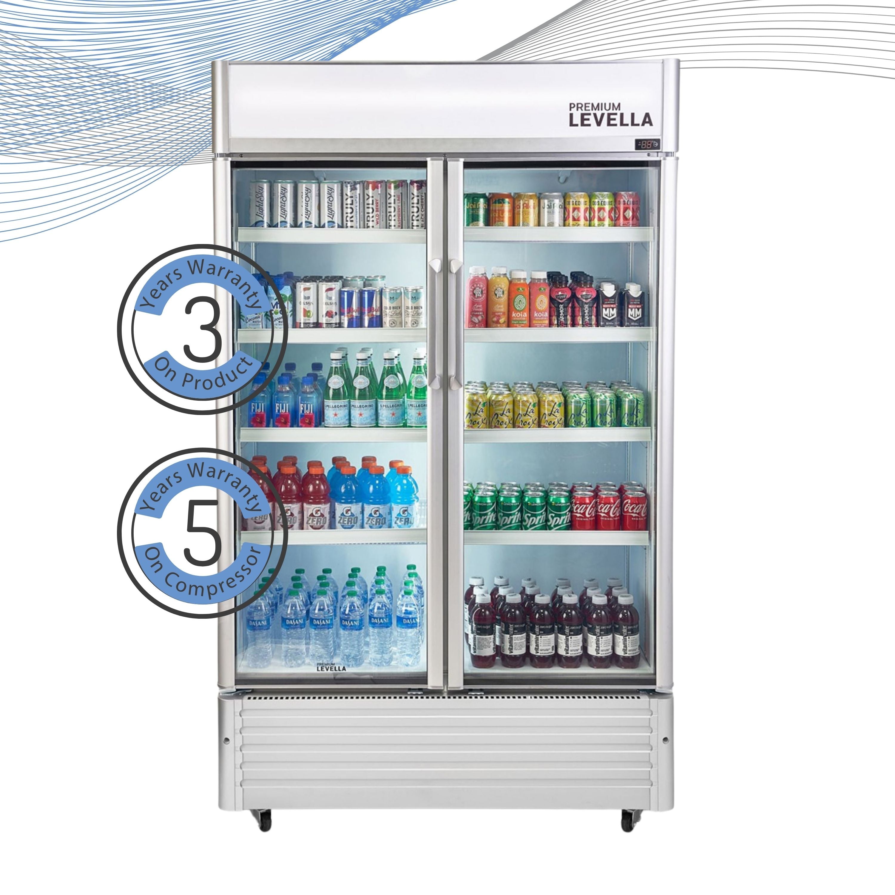 Premium Levella®  21 Cu. Ft. Vertical Refrigerator Display. Merchandiser Refrigerator.