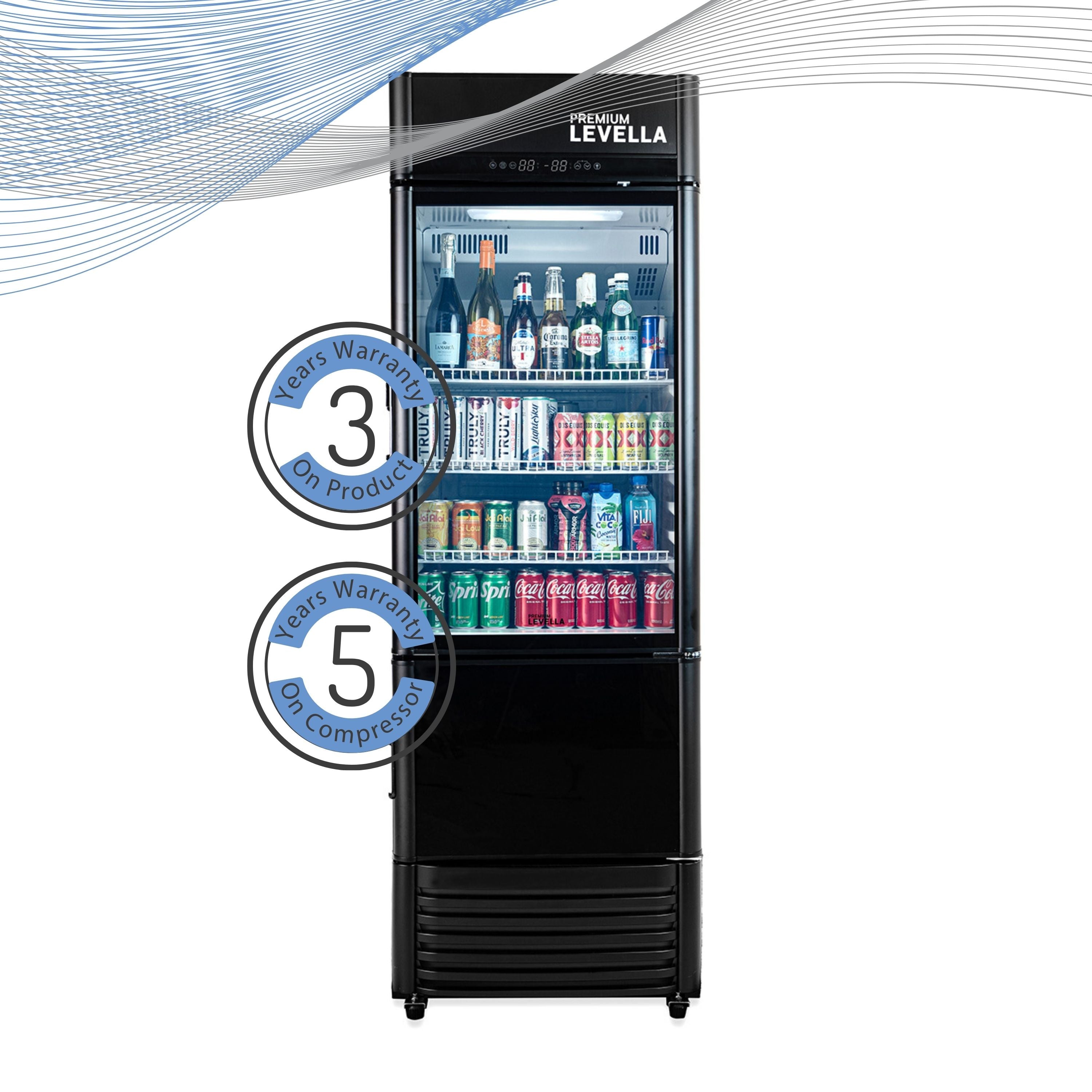 Premium Levella® 12.5 Cu. Ft. Single Glass Door Upright Display Cooler