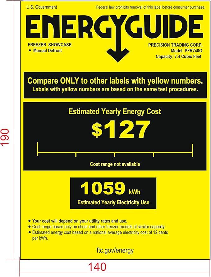 Congelador horizontal de exhibición Premium Levella® de 7,4 pies cúbicos, color blanco.