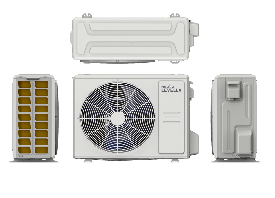 Premium Levella® 12,000 BTU 16 SEER2 Ductless Mini-Split Inverter Air Conditioner Only Cold System Full Set 115V. WIFI Included.