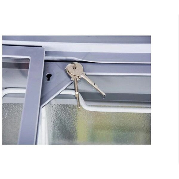 Congelador horizontal de exhibición Premium Levella® de 7,4 pies cúbicos, color blanco.