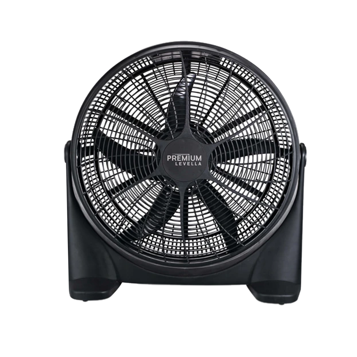 Ventilador de piso premium de 20 pulgadas, 3 velocidades, alta velocidad. Inclinación ajustable. Elegante color negro.