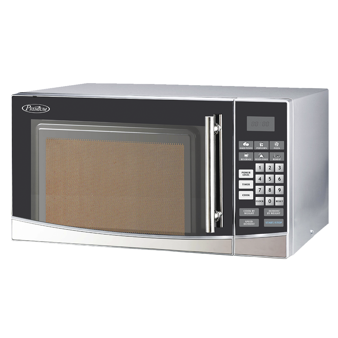 Microondas de encimera premium de 1.0 pies cúbicos, 900 W, 10 niveles de potencia, control digital