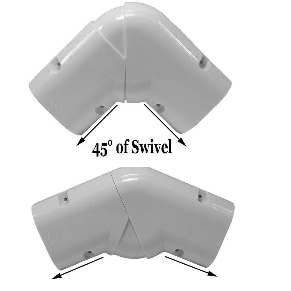 PVC decorative line cover kits and pipes for mini-split and central air conditioning